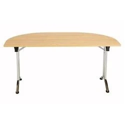 Image of Allegro Folding Table 1600x800 Chrome Frame Oak Ref OUFT1680DENDCRNO