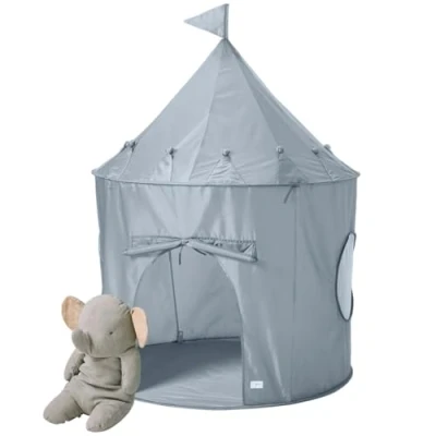 Image of 3 Sprouts Kids Play Tent Sustainable Recycled Fabric Fun Spacious Childs Playhouse for Indoor Games Boys &amp; Girls Durable Fort Pop Up House Toddlers Children Age 10 Blue