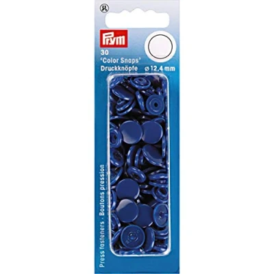 Image of Prym 393116 Sew Free Popper Color Snaps Round 12.4 mm Royal Blue Plastic PRYM_393116 1