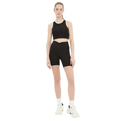 Image of Trendyol Women Sportswear High Waist Skinny fit Shorts Length Sport Leggings
