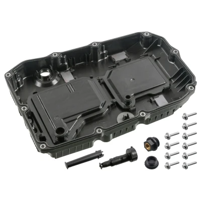 Image of 7252703114, A7252703114 Oil Pan, automatic transmission FEBI BILSTEIN 185354 with seal bolts/screws, filter MERCEDES BENZ: E Class Saloon