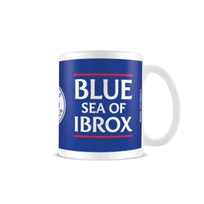 Image of Rangers FC Crest Mug (One Size) (White/Blue)