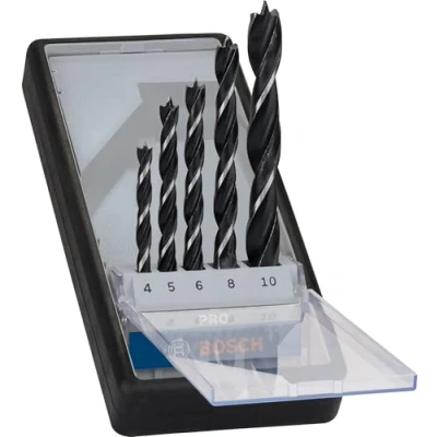 Image of Bosch Professional 5 pcs. Brad Point Drill Bit Set (for wood, Ø 4 10 mm, accessories rotary drills)