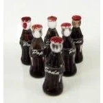 Image of Melody Jane Dolls House 6 Bottles Cola Pop Soda Shop Store Bar Accessory