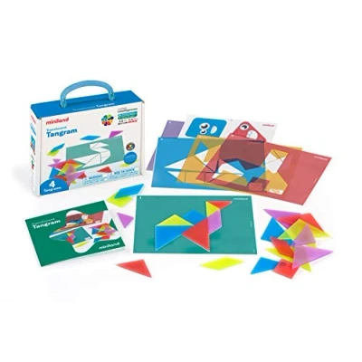 Image of Miniland 32163 Translucent Tangram, Multicolor