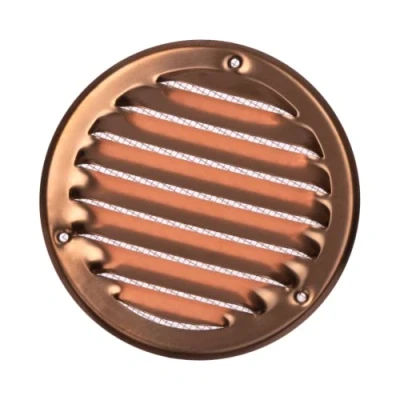 Image of Ø 100mm / 4&quot; inch Copper Round Metal Air Vent Grille Cover with Insect Mesh Ventilation