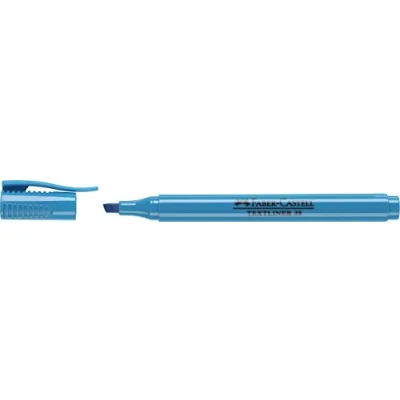 Image of Faber Castell 157751 Box of 10 Textliner 38 Fluorescent Markers Blue