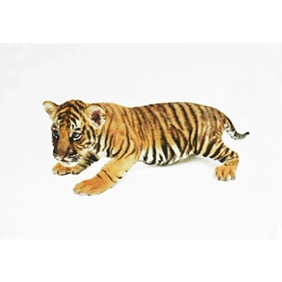 Image of Half a Donkey The Baby Bengal Tiger Cub Large Cotton Tea Towel