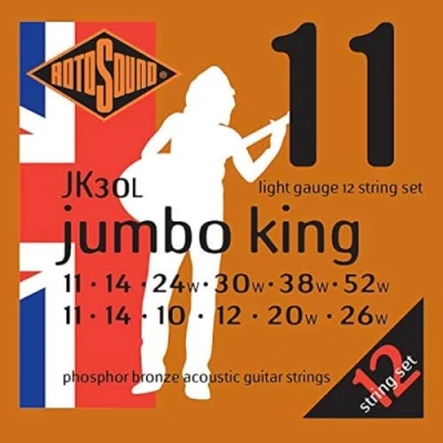 Image of Rotosound JK Akoestische Gitaar Jumbo King Fosfor Brons Set 12 snarig Light 11 52 JK30L