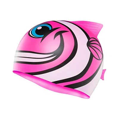 Image of TYR Kids Character Happy Fish Swim Cap Pink