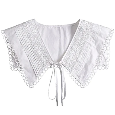 Image of LoudSung False Collar Detachable Blouse Fake Half Shirts Shawl Designed Top Elegant for Women Girls