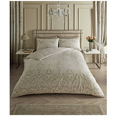 Image of GC GAVENO CAVAILIA Printed Duvet Cover Sets, Reversible Bedding Bed Set, Polycotton Quilt Covers, Antoinette Natural, King