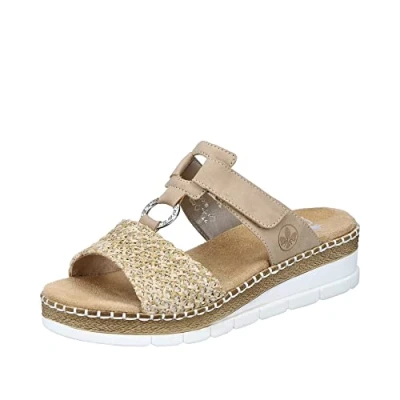 Image of Rieker Women&#039;s V1243 Sandal, Beige, 6 UK