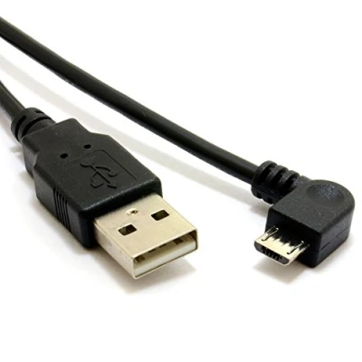 Image of kenable USB 2.0 24AWG A To RIGHT ANGLE MICRO B Data &amp; Charging Cable 1m Lead [1 metres]