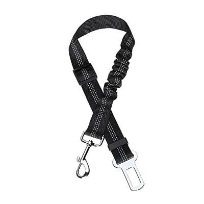 Image of Toozey Dog Seat Belt for Car Harness with Elastic Shock Absorption and Strong Carabiner Adjustable Highest Safety All Breeds Cats 1 PCS