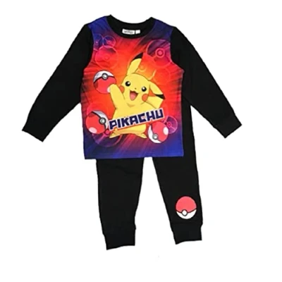 Image of Pokemon Boys Pyjamas Red Size 3 12 Years (Black, 7 8 Years)