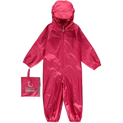 Image of Hippychick Waterproof Packasuit All in One Suit Pink Peacock 5 6yrs