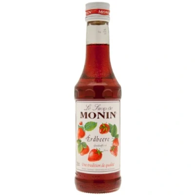Image of Monin Strawberry Syrup, 250 ml Bottle