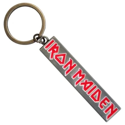 Image of Rock Off officially licensed products Iron Maiden Band Logo Keyring Keychain One Size