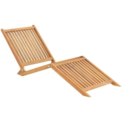 Image of vidaXL Sun Lounger Solid Teak Wood