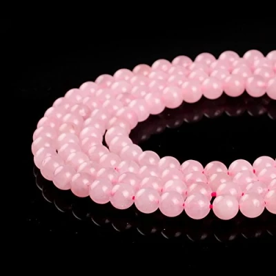 Image of Ruilong Rose Quartz Round Loose 15.5&quot; Pink Natural Stone Beads for Jewelry Making 2/3/4/6/8/10/12MM (10MM)