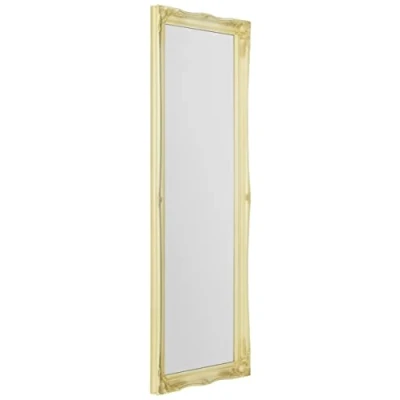 Image of MirrorOutlet Full length Shabby Chic Tall Cream wall Mirror: 122 x 41cm,Ivory