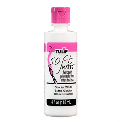 Image of I Love To Create Tulip Soft Fabric Paint 4oz Matte Glacier White, Other, Multicoloured, 118.3 ml (Pack of 1)
