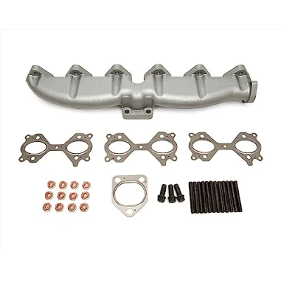 Image of New Replacement Cast Iron Exhaust Manifold With Gaskets Nuts Studs Bolts For Diesel Engines