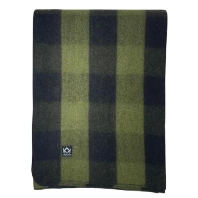 Image of Arcturus Backwoods Wool Blanket 4.5lbs, Warm, Heavy, Washable, Large Great for Camping, Outdoors, Survival &amp; Emergency Kits (Olive Green Buffalo)
