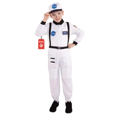 Image of Morph Astronaut Costume Kids, NASA Kids Costume, Boys Space Dress Up Medium