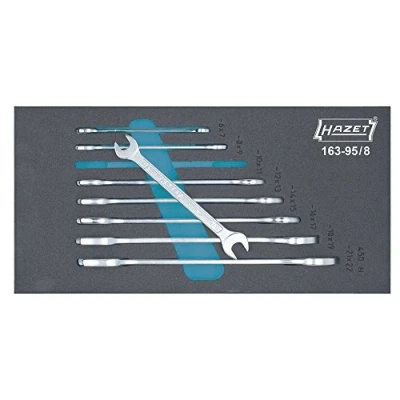 Image of HAZET 163 95/8 Hexagon Profile Double Open End Wrench Set Multi Colour