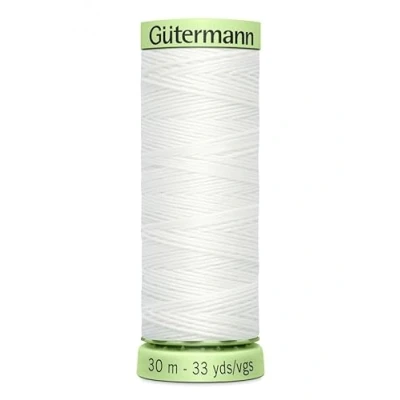 Image of Gutermann Top Stitch Button Twist Strong Sewing Thread 30m White 800 Each