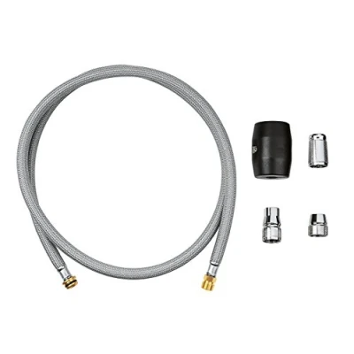 Image of GROHE Hose for Sink Mixer with Pull Out Dual Spray or Mousseur (Guarantees Easy Retraction and Smooth Docking Back to the Starting Position, Inc. Weight Knurled Nuts G ½, Approx. 1425 mm), 48293000