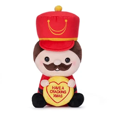 Image of Swizzels 37693 Love Hearts 18CM (7 Inches) Christmas Nutcracker Have A Cracking Xmas Plush Soft Toy