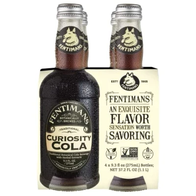 Image of Fentimans Natural Soda, Curiosity Cola, 4 9.3 Ounce Bottles by