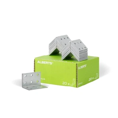 Image of Perforated Plate Angle Bulk Pack Sendzimir Galvanised 40 x 60 mm / 20 STK.