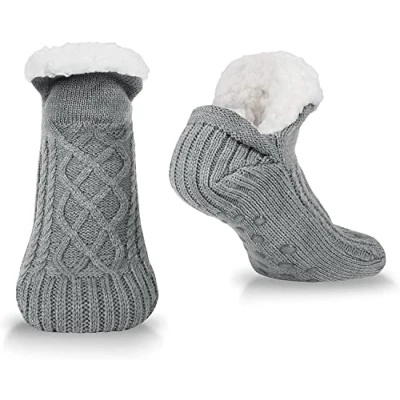 Image of Manxing Slipper Socks Women Fluffy Warm Indoor Floor Non Slip Thermal Home Soft Winter