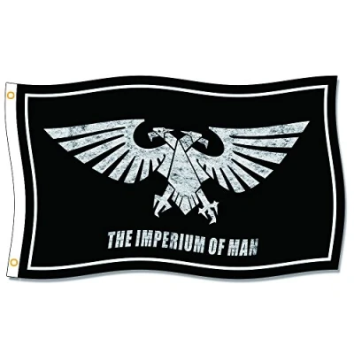 Image of MCPACE The Imperium of Man Flags Banner 3X5FT 90X150CM 100% Polyester,Canvas Head with Metal Grommet,Used Both Indoors and Outdoors