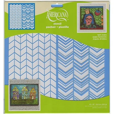 Image of Americana Decor Stencil x 12 inch Split Angles