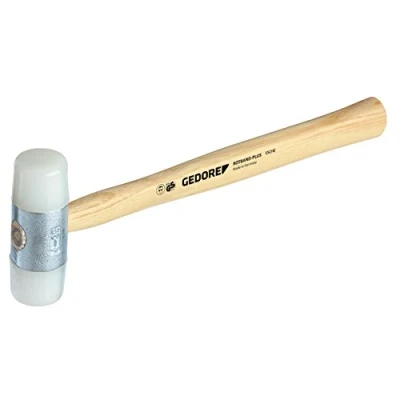 Image of GEDORE Nylon Hammer with wooden handle, Leather hammer, Dia. 32 mm, ash wood Tool, Forged, 225 E