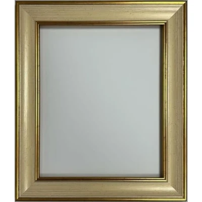 Image of FRAMES BY POST Scandi Picture Photo Frame Cream with Gold 36 x 24 Inch Plastic Glass