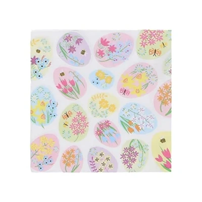 Image of Gisela Graham Floral Eggs Easter Themed Napkins