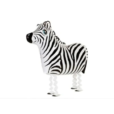 Image of Party Balloons Zebra Jungle Walking Pet Balloon Animal Airwalker Zoo Farm Foil Helium Kids Fun Birthday