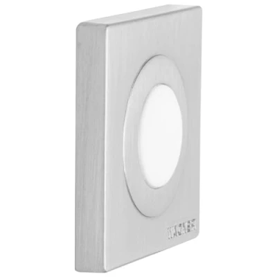 Image of WAGNER Doorstop Screw or Glue Wall 30 x 9 mm, Stroke Bumper Made of die cast zinc with Stainless Steel Look + Soft White Thermostatic Rubber, to be Screwed glued on Walls 15515611
