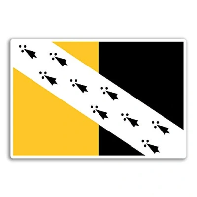 Image of 2 x 10cm Norfolk Flag UK Vinyl Stickers Travel Sticker Laptop Luggage #32833 (10cm Wide)