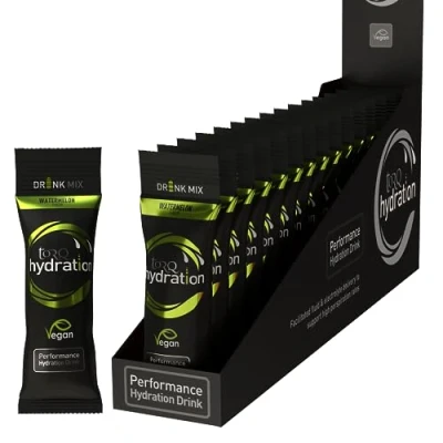 Image of TORQ Hydration Watermelon Rapid Rehydration Electrolytes Powder Hypotonic Profile Running, Cycling, Sports Drink Single Serve Box of 15