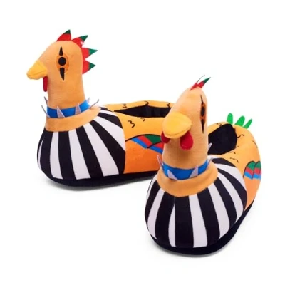 Image of Coddies Punk Chicken Slippers Unisex Funny Slippers, Novelty Comfortable Pantuflas, Gag Gift MEDIUM (4 8 UK, 36 39 EU)