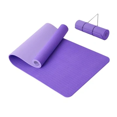 Image of Good Nite Yoga Mat Thick 10 mm Exercise Mats TPE For Women &amp; Men Non Slip Gym Home Fitness Workout Pilates 183 * 61 1 cm (Violet/Pale Purple)