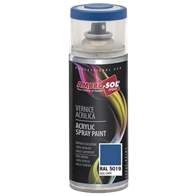 Image of Ambro Sol V4005019 Multipurpose Acrylic Enamel Spray Paint, Capri Blue, 400 ml