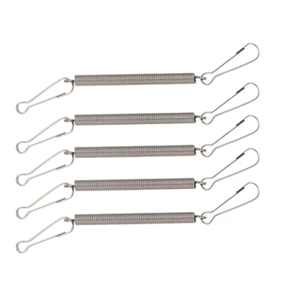 Image of xbiez 5PCS Replacement Springs With 2 Clips Stainless Steel 3.1&#039;&#039; Spring Fastening Water Drinking Bottle For Hamster